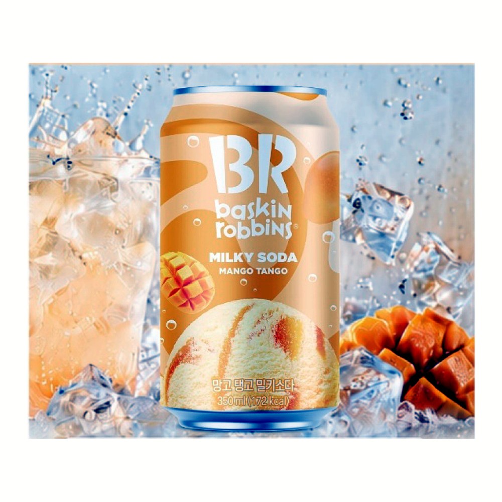 배스킨라빈스 망고탱고 밀키소다, 350ml, 12개