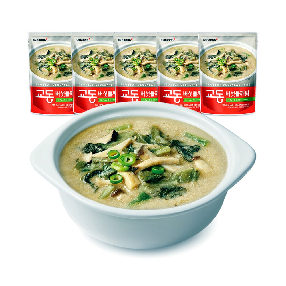 교동 버섯 들깨탕, 500g, 5개