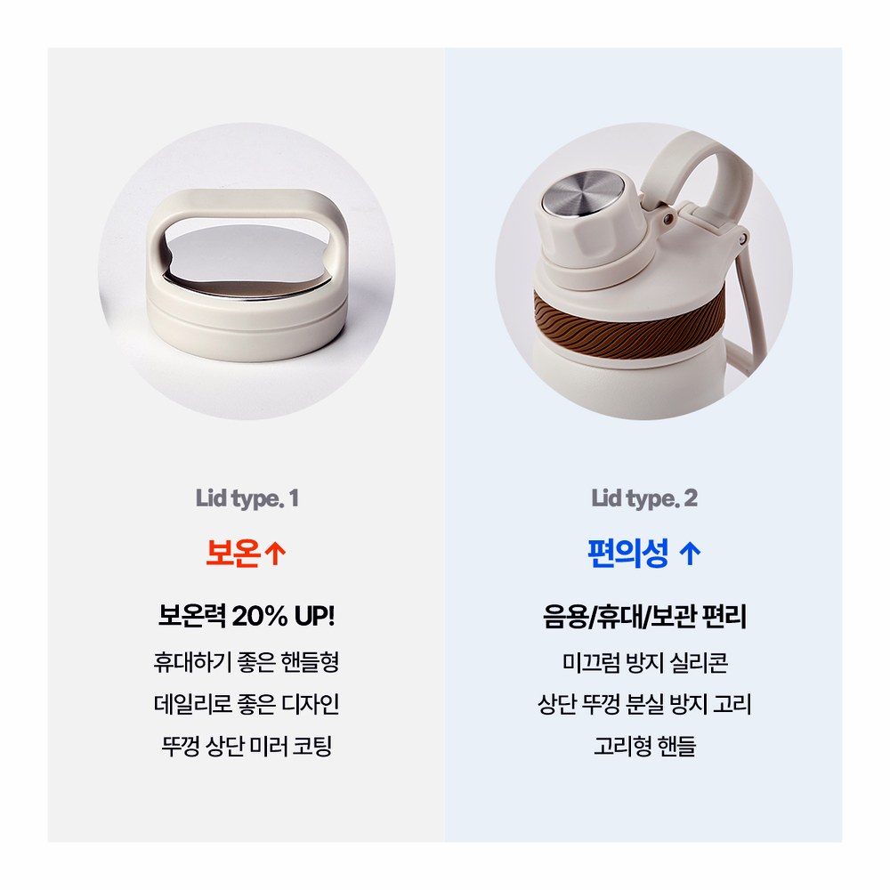 오슬로 아웃백 트래블 스텐 손잡이 보온 보냉 텀블러 350ml, 아이보리