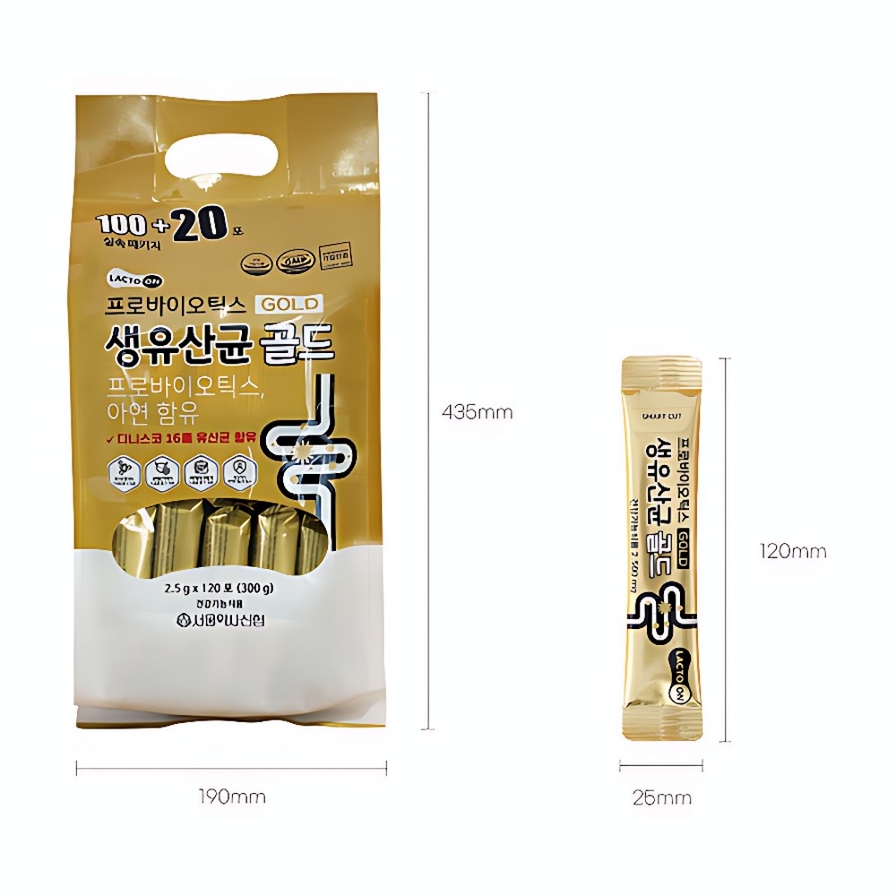 서울약사신협 프로바이오틱스 생유산균 골드, 2.5g, 120포, 2개