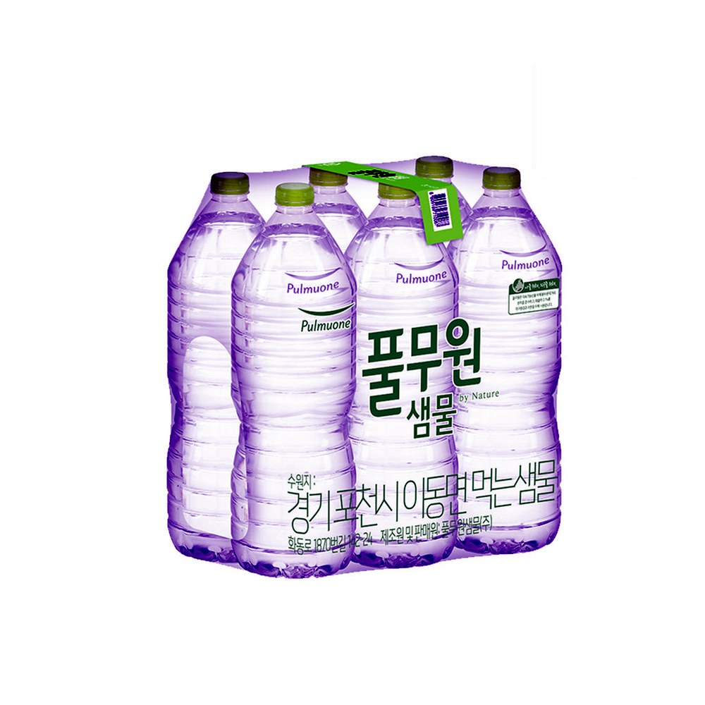 풀무원 샘물 생수, 무라벨, 2L, 12개