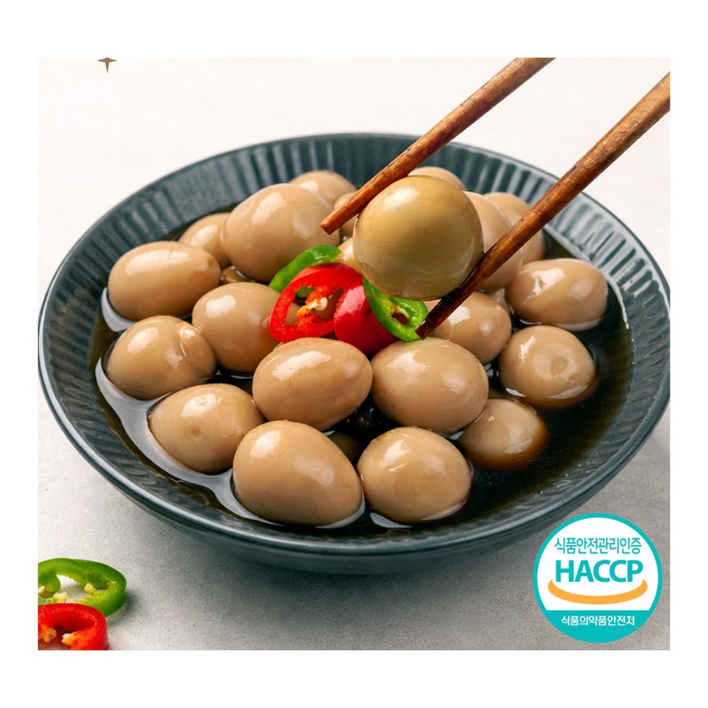 맛꾼 메추리알 장조림, 1kg, 2개