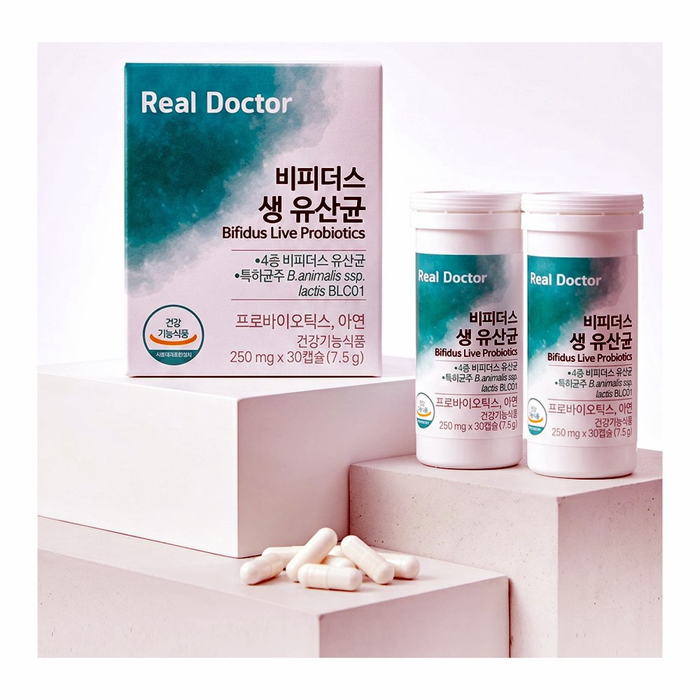 리얼닥터 비피더스 생 유산균, 30캡슐, 3개