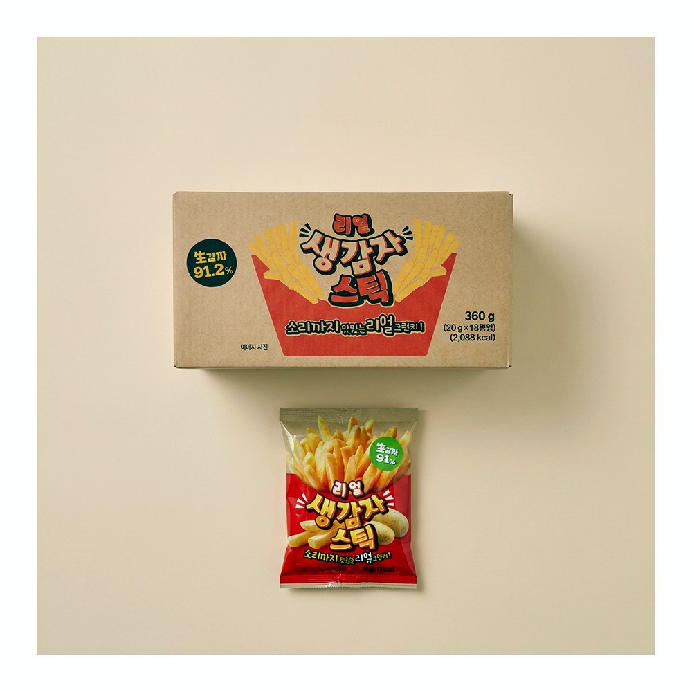 오즈랜드 리얼 생감자스틱, 20g, 18봉, 1박스