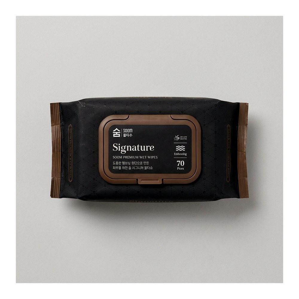 숨 시그니처 물티슈, 63gsm, 70매, 10팩