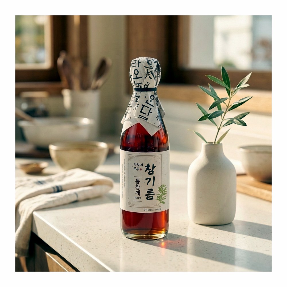 전통압착 통참기름, 350ml, 4개