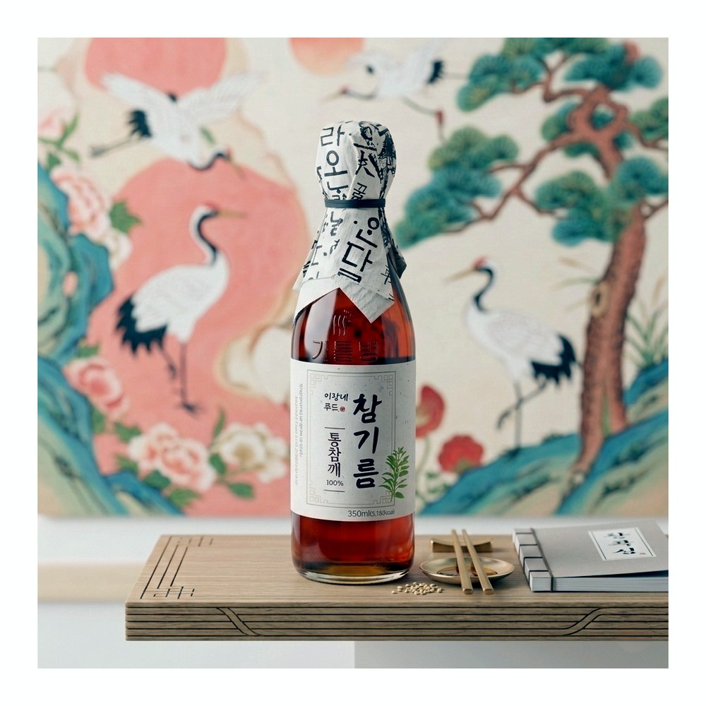 전통압착 통참기름, 350ml, 4개